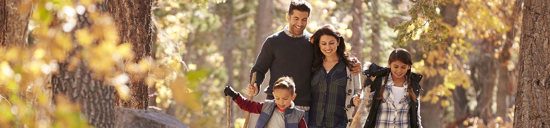 Hispanic family in the forest Marietta, GA.