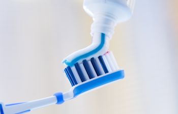 toothbrush with toothpaste